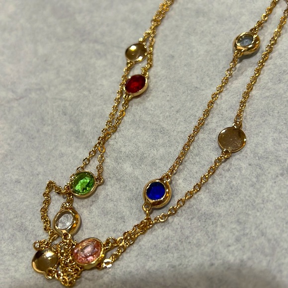 NWT Gold Stones Necklace LOFT - Picture 5 of 5
